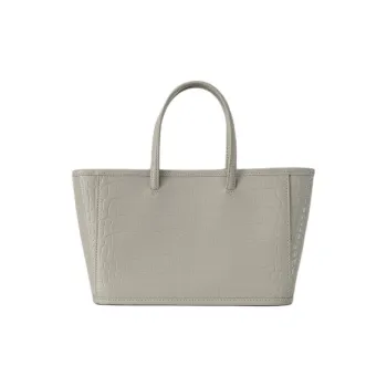 NOTHING WRITTEN Cow Leather Tote Bag Shopping Bag Shoulder Bag Handbag Mini Unisex Coconut White