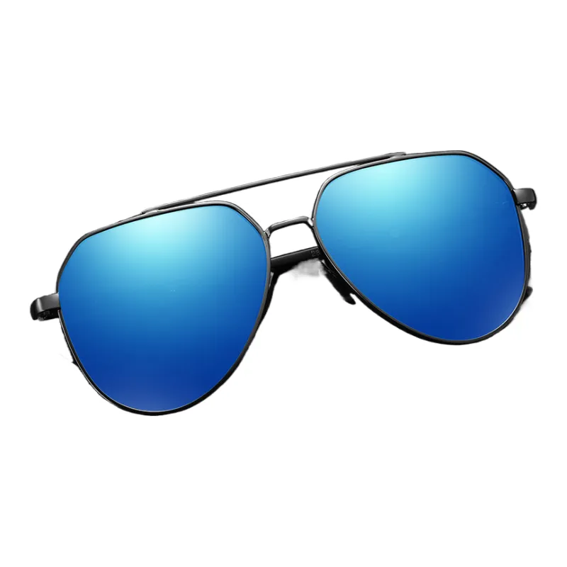 Thunder Pailong Alloy Aviator Sunglasses Unisex Black/Gray/Gunmetal-5