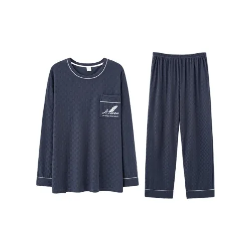 MIIOW Pajama Set Men's Navy Blue