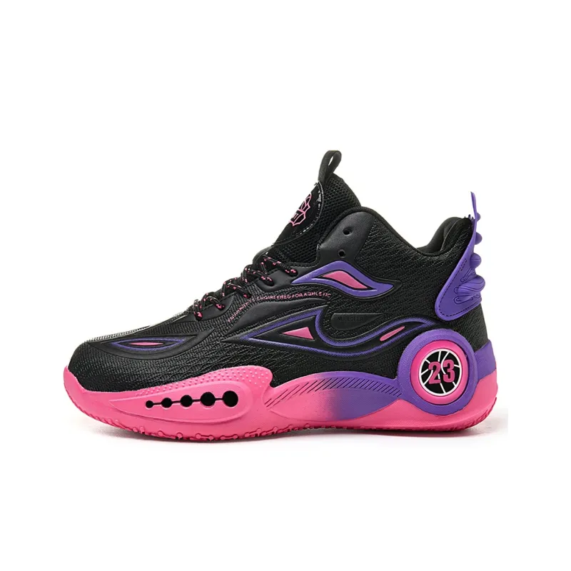 Black tailed Deer Shock Absorbers With Slip Resistant Features High Top Basketball Shoes Unisex-0