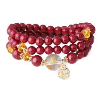 Phoenix Nirvana Cinnabar Jade Bracelets Women's