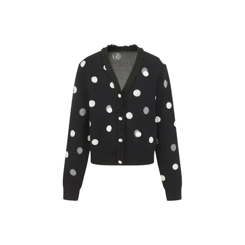 N ONE Sweaters Women's Black/White Polka Dot