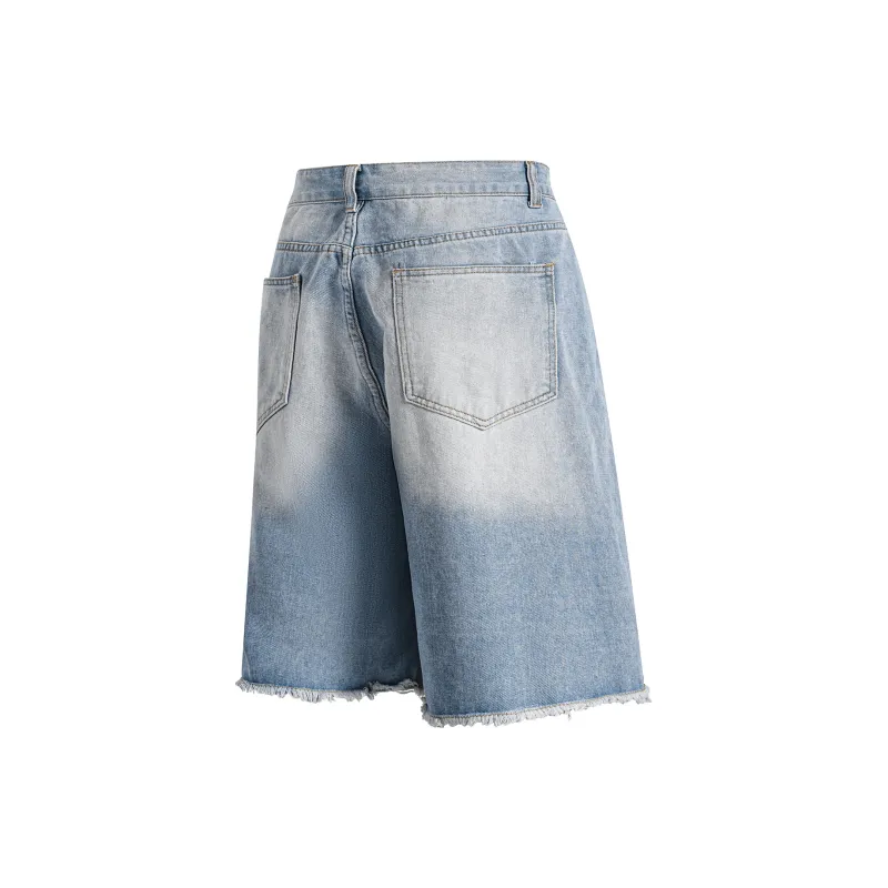 JCUI Denim Shorts Unisex Light Blue-1