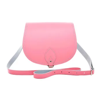 Zatchels Leather Saddle Bags Shoulder Bags Small Size Women's Light Pink