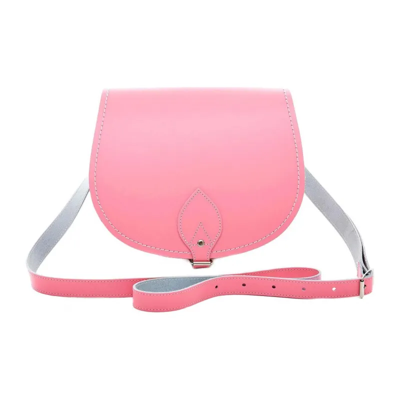 Zatchels Leather Saddle Bags Shoulder Bags Small Size Women's Light Pink-0
