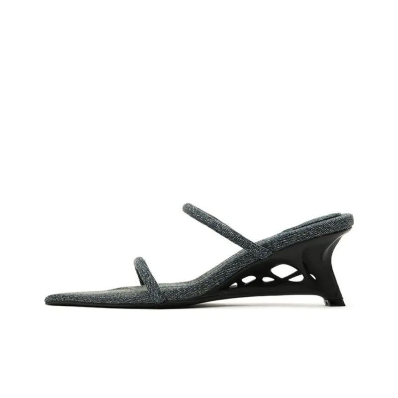 DAPHNE LAB Sugar-free Series Slide Slippers Women's Black-4