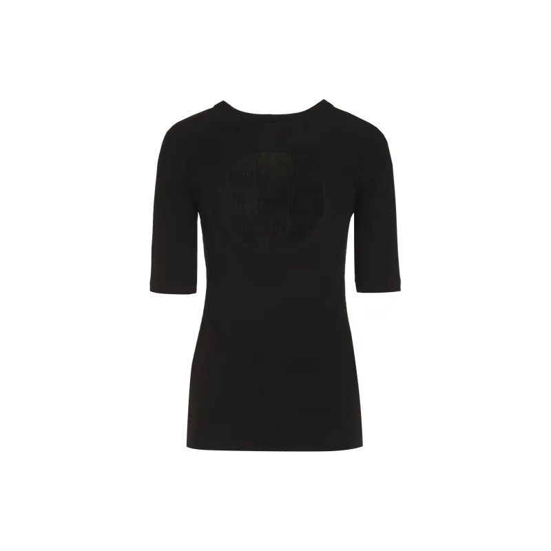 Fabiana Filippi Cut Out Crewneck Ribbed Top-1