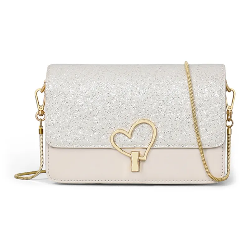 COMELY Composite Material Shoulder Bag Crossbody Bag Small Size Women's White-1