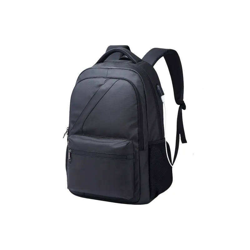 TTaG．baG Waterproof Oxford Backpack Men's Light Gray/Blue/Black-6