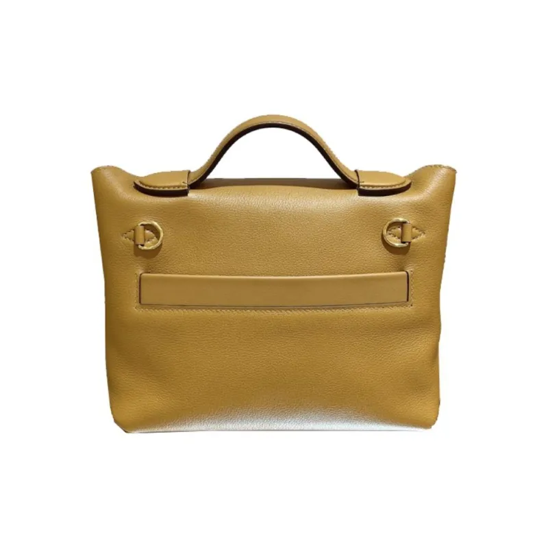 HERMES 24/24 Evercolor & Swift Calf Handbag, Shoulder Bag, Crossbody Bag Mini Women's Caramel & Denim Blue-2
