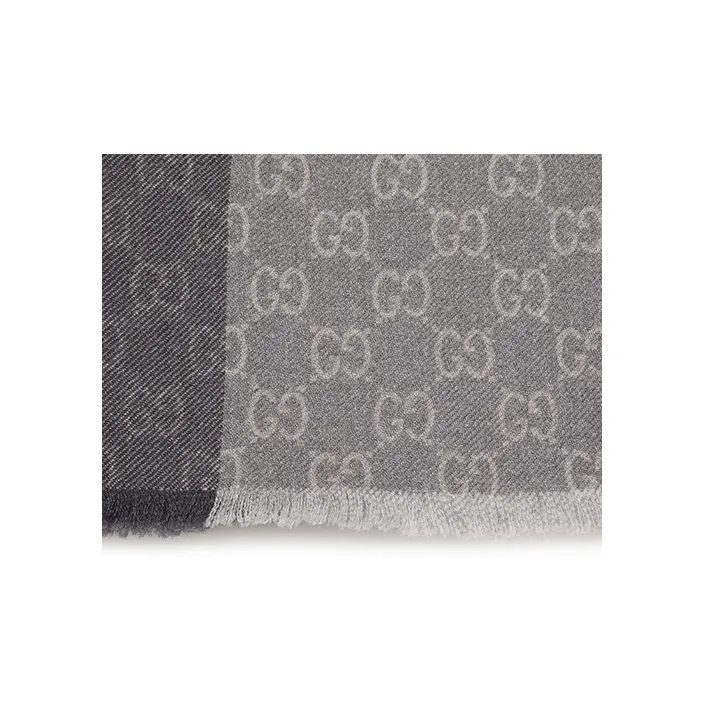 GUCCI Wool Knit Scarves Women's Gray-1