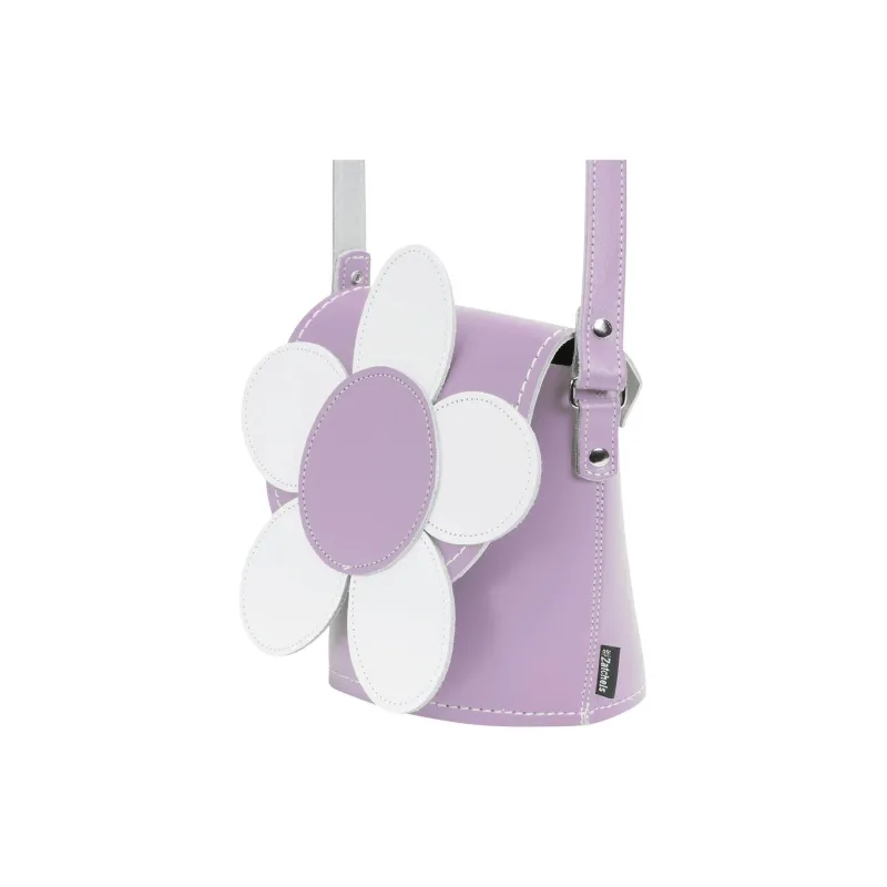 Zatchels Leather Crossbody Bag Shoulder Bag Women's Light Purple-1