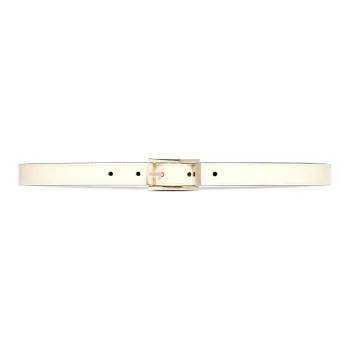 GUCCI Double Sided Design Leather, Metal Leather Belts Unisex Beige Width 2CM