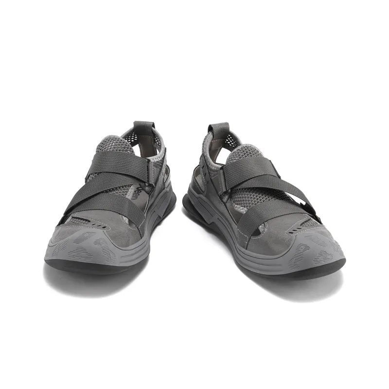 Jeep Abrasion Resistant Lightweight Breathable Quick Dry Slip Resistant Odor Resistant River Trekking Shoes Men's Gray-1