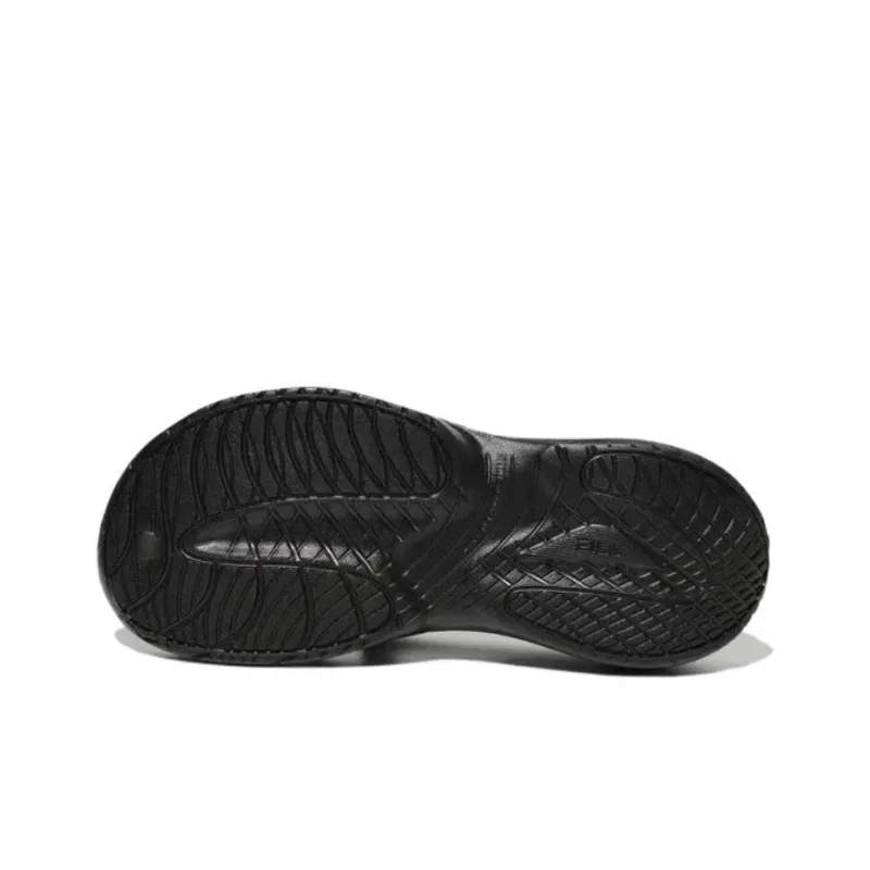 FILA EVA Quiet, Odor Resistant, Slip Resistant Flip Flops Unisex Black-4