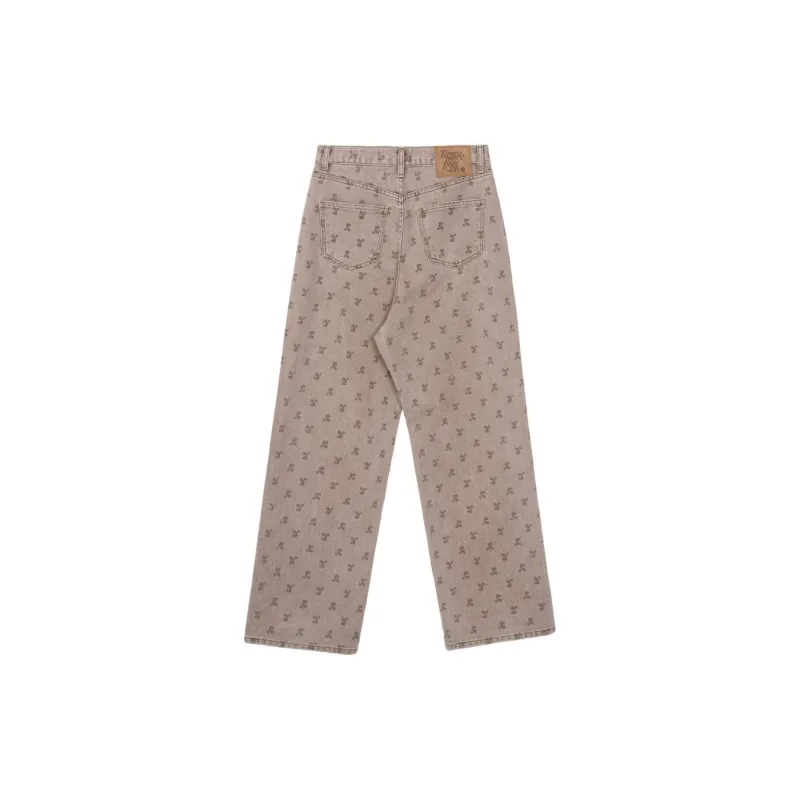Rest&Recreation SS24 LOGO PRINTED JEANS Women's LIGHT BROWN/Light Brown-1