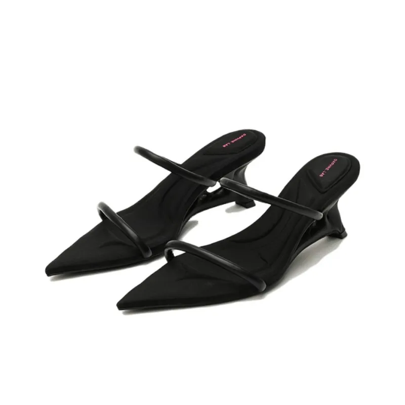 DAPHNE LAB Sugar-free Series Slide Slippers Women's Black-1