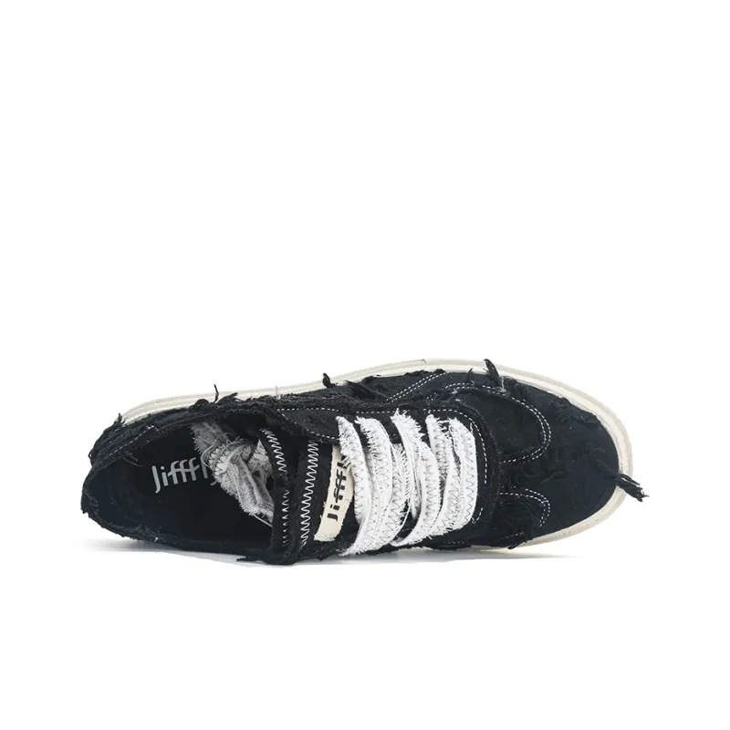 Jifffly Skateboard Shoes Unisex Low Top White-12