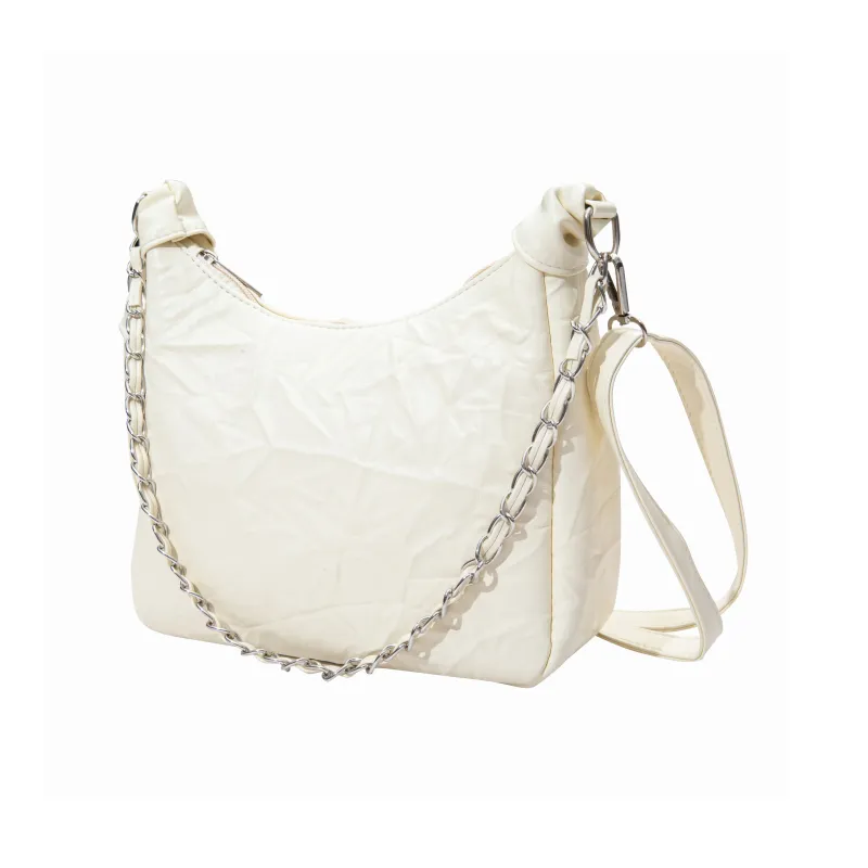 GF Polyester Portable Crossbody Bag, Shoulder Bag Women's White-3