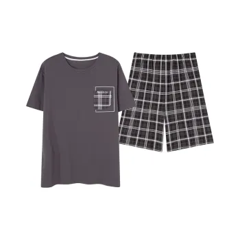 The Story Of The Flower Season Pajama Set Men's Dark Gray