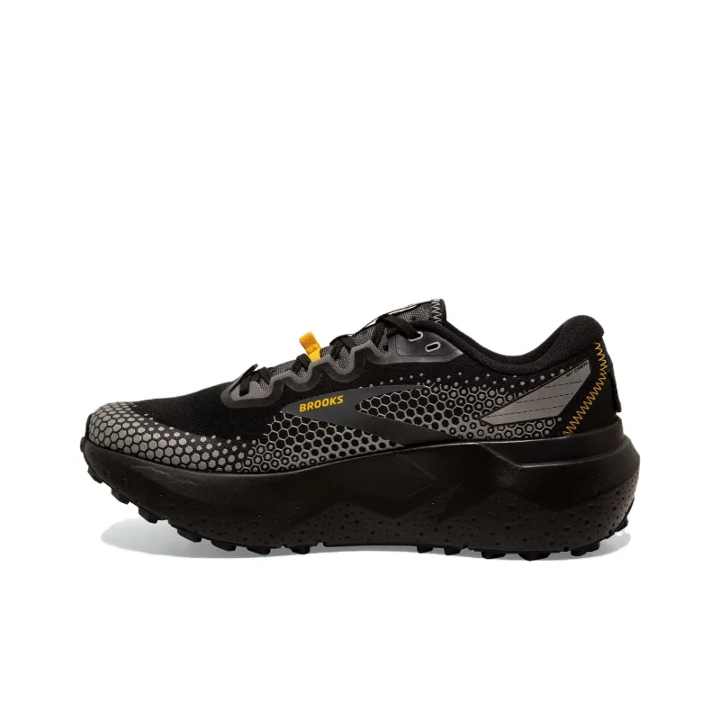 Brooks Caldera 6 Slip Resistant Low Top Trail Running Running Shoes Men's Black Yellow-0