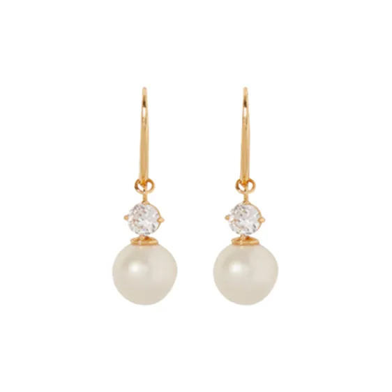Kate Spade Plastic Copper Zircon Earrings Women's Gold-0