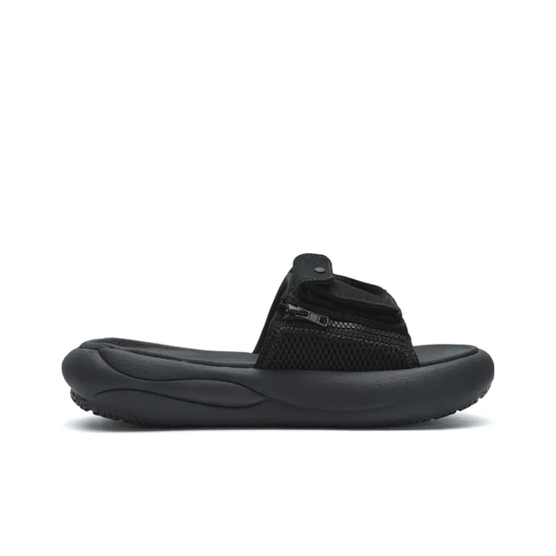FILA FUSION ZIP UP Slip Resistant Abrasion Resistant Slide Slippers Women's Black-1
