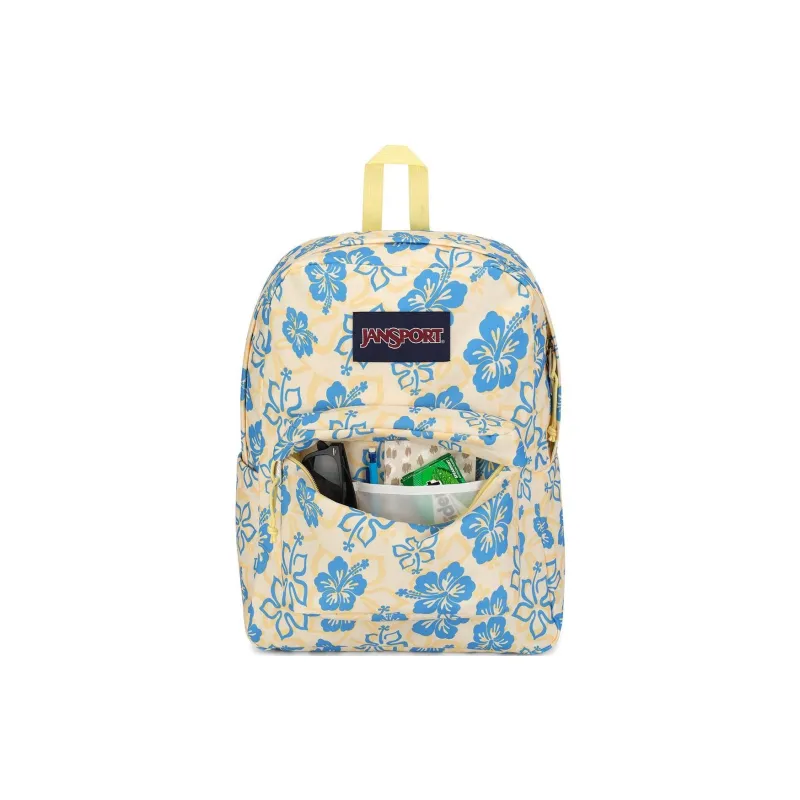 JanSport Polyester Backpack Unisex Yellow Blue-4