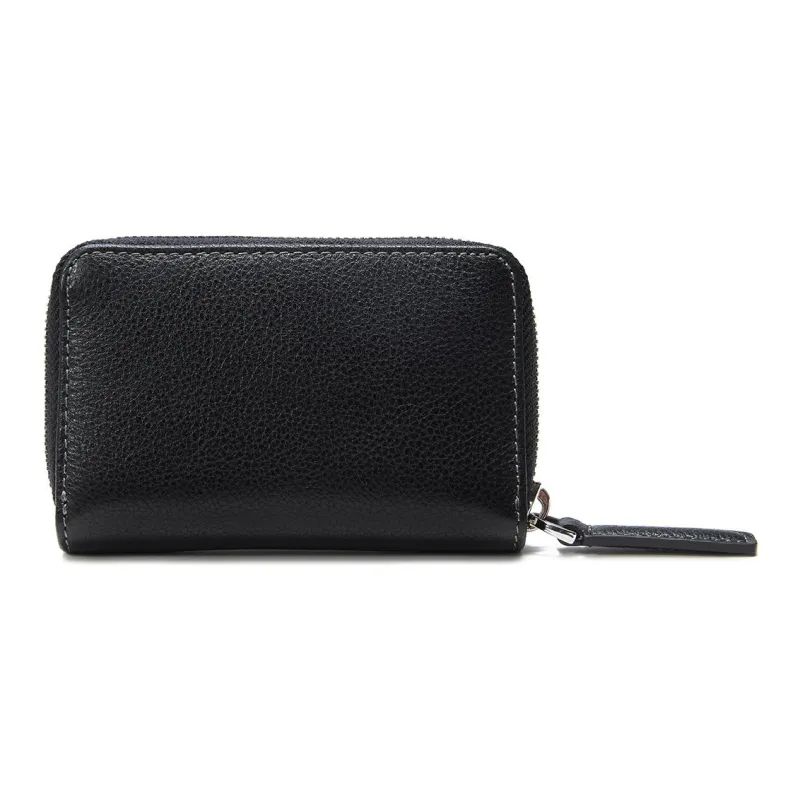 PIERRE CARDIN Top Grain Cow Leather Office Travel Wallet Men's Black-1