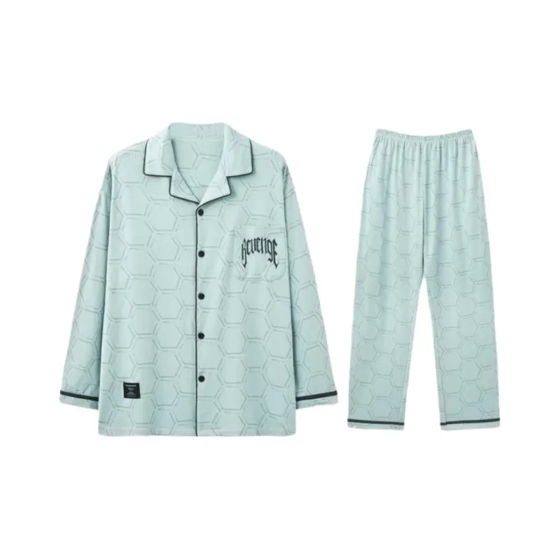 MIIOW Pajama Set Men's Light Green-0