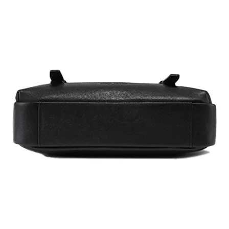 PIERRE CARDIN Top Grain Cow Leather Crossbody Bag Men's Black-3