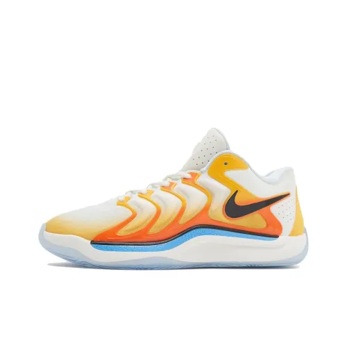 Nike KD 17 Basketball Shoes Men Low-Top Orange/White/Black