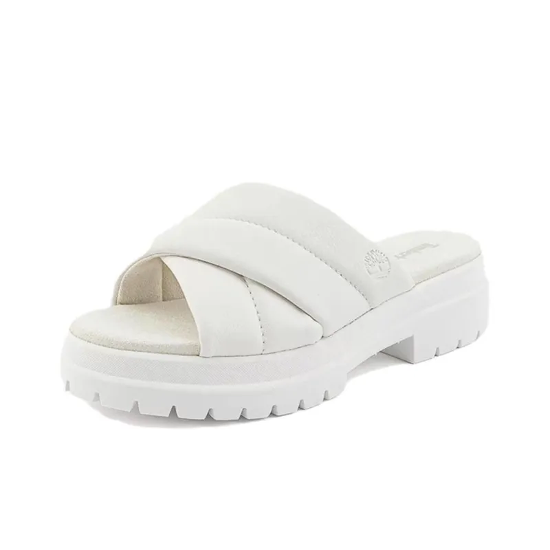 Timberland London Vibe Slides 'White Full Grain' Women's-1