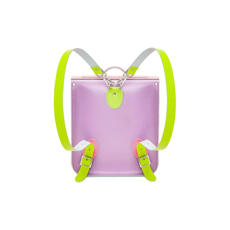 Zatchels Leather Backpack Unisex Pink Prism-3