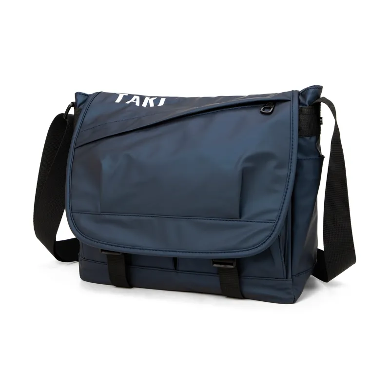 TAKI Synthetic Leather Buckles Crossbody Bag, Shoulder Bag Unisex Black/Gray/Blue/Green-9
