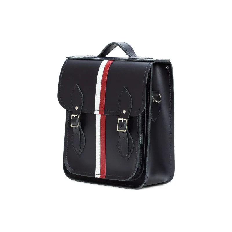 Zatchels Leather Backpack Small Size Unisex Dark Blue-1