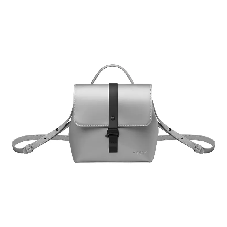 Gaston Luga Eco-friendly Material Student Backpack Mini Women's Elegant Black/Cream White-4