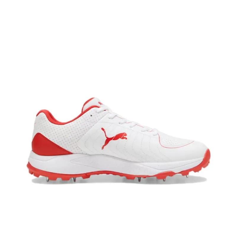 PUMA Spike 24.2 Anti-Slip Wear-Resistant Low-Top Training Shoes Men's White Red-1