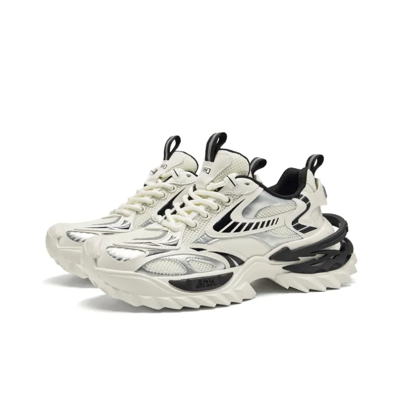 CHERYKALLY Coverage Support Low Top Chunky Sneakers Women's White-1