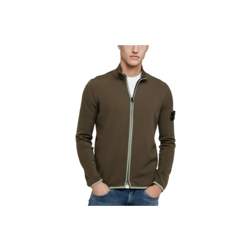 STONE ISLAND Compass motif Zip up Sweatshirt-1