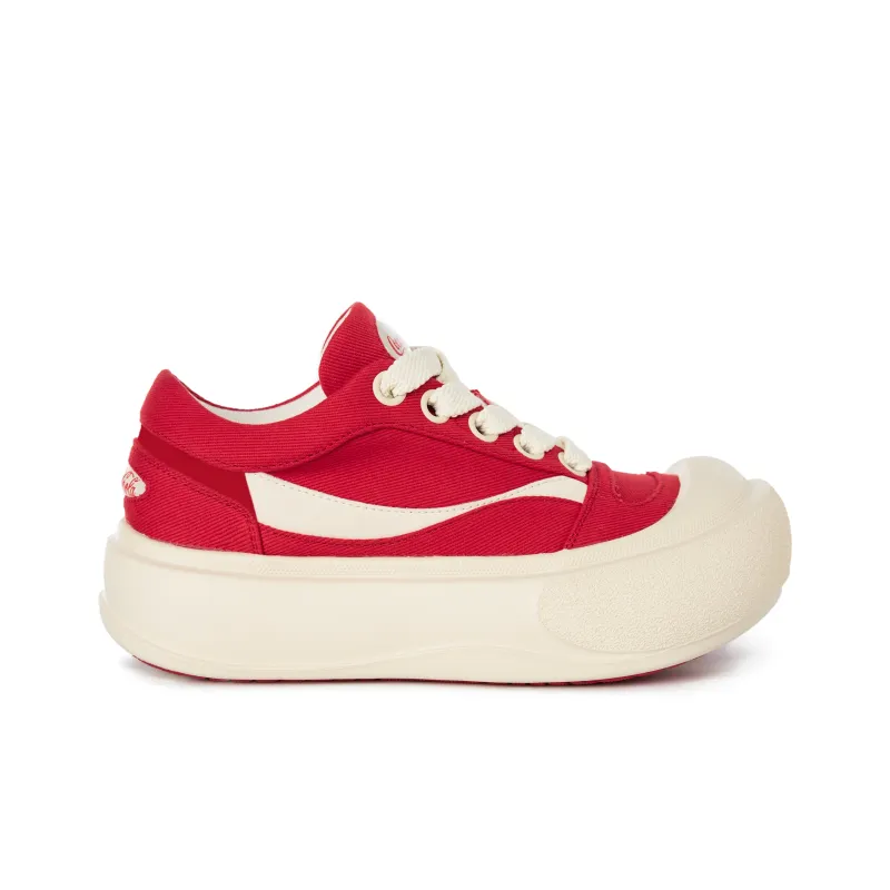 Coca-Cola Anti-Slip Wear-Resistant Breathable Height Increasing Canvas Shoes Unisex-1