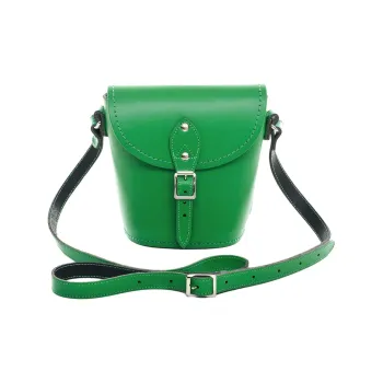 Zatchels Leather Bucket Bags Crossbody Bag Shoulder Bag Women's Green