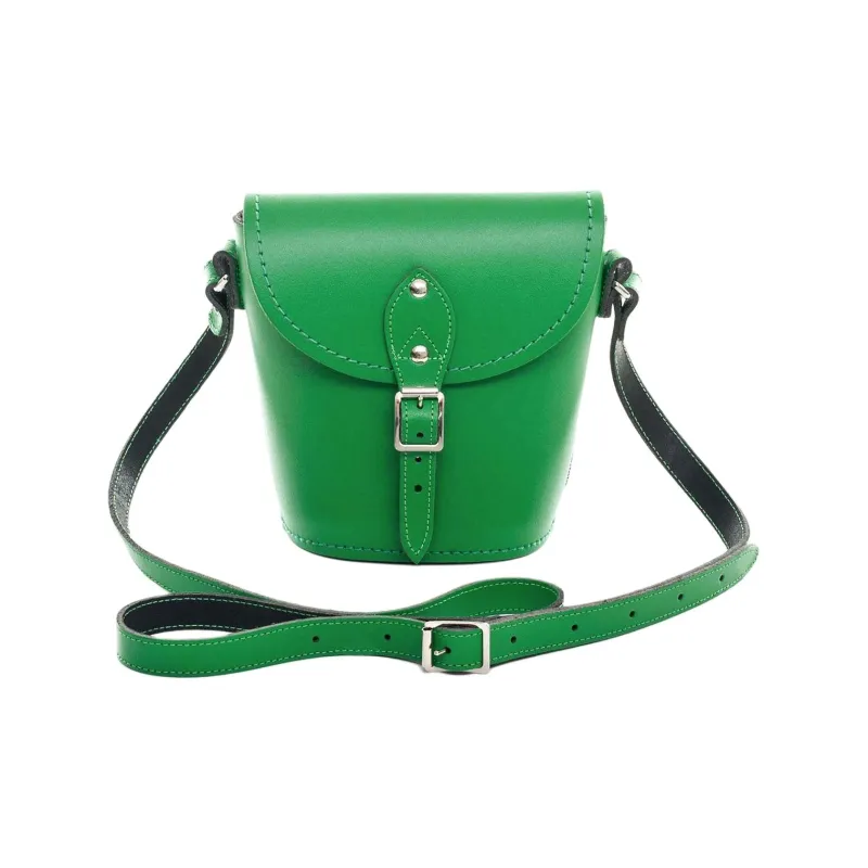 Zatchels Leather Bucket Bags Crossbody Bag Shoulder Bag Women's Green-0