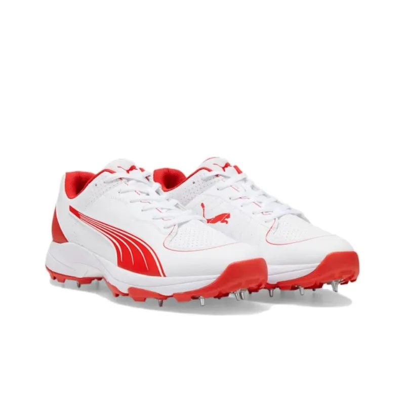 PUMA Spike 24.2 Anti-Slip Wear-Resistant Low-Top Training Shoes Men's White Red-3