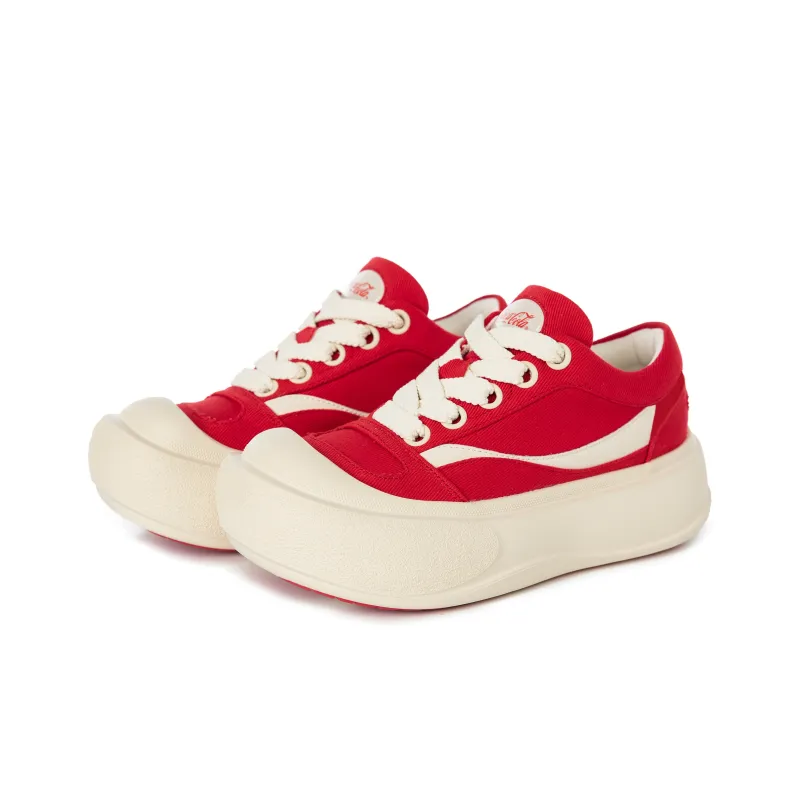 Coca-Cola Anti-Slip Wear-Resistant Breathable Height Increasing Canvas Shoes Unisex-2