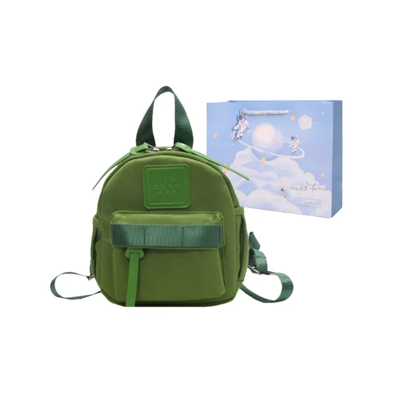 Duoluplo Doron Paul Fabric Backpack Regular Women's Black/Green/Ecru-8