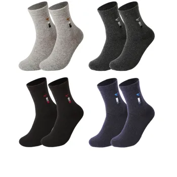 SEPTWOLVES Mid Calf Socks Men's 4 Pack Gift Box Set