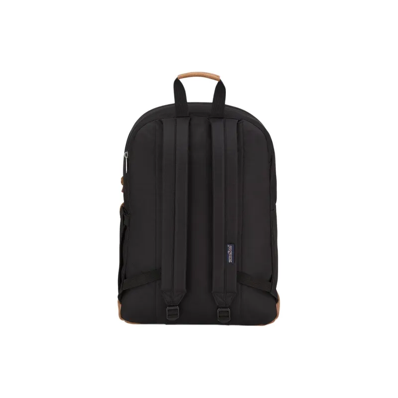 JanSport Suede Leather Backpack Regular Unisex Black-2