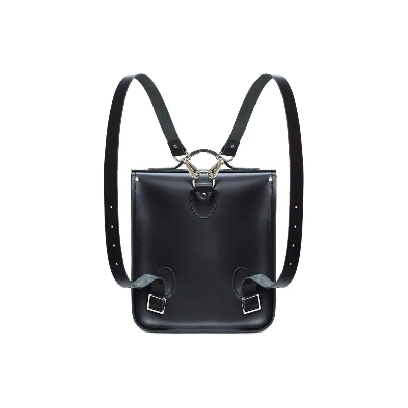 Zatchels Leather Backpack Small Size Unisex Dark Blue-3