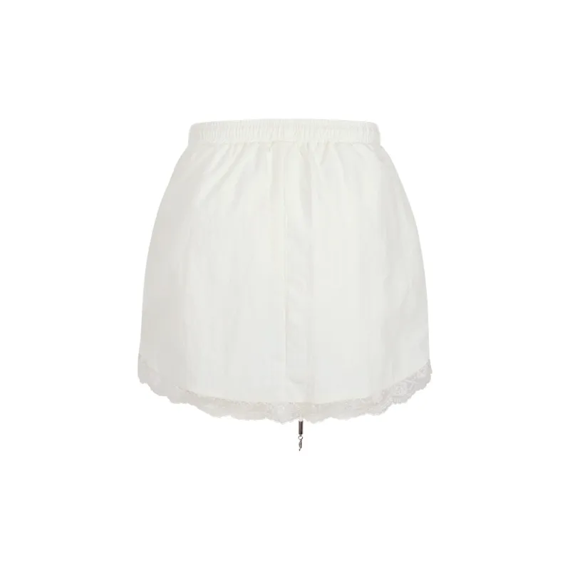 Barb Chill Casual Short Skirts Women's Ecru-1